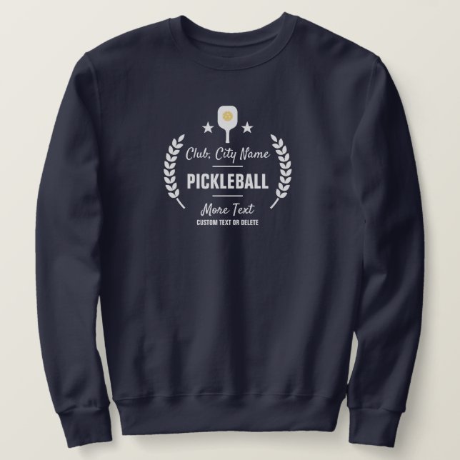 Sudadera Personalizado Pickleball Club City State Name Retr (Anverso del diseño)