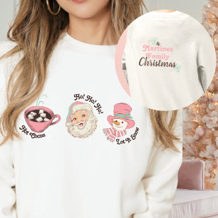 Sudadera Personalizado PINK NOEL Vintage Christmas Santa Fa