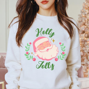 Sudadera Personalizado PINK NOEL Vintage Santa Navidades Ho