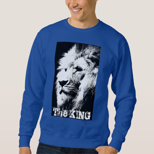 Sudadera Personalizado Pop Art León Cabeza de la plantilla  (Anverso)