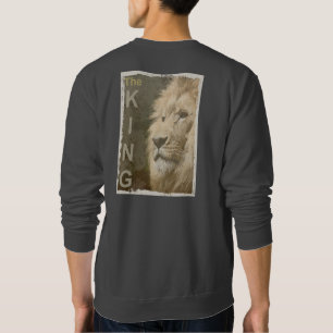 Sudadera Personalizado Pop Art Lion Head The King Back Prin