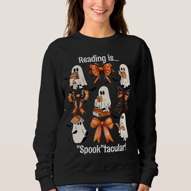 Sudadera Personalizado profesor fantasma y Bow Halloween le (Anverso)