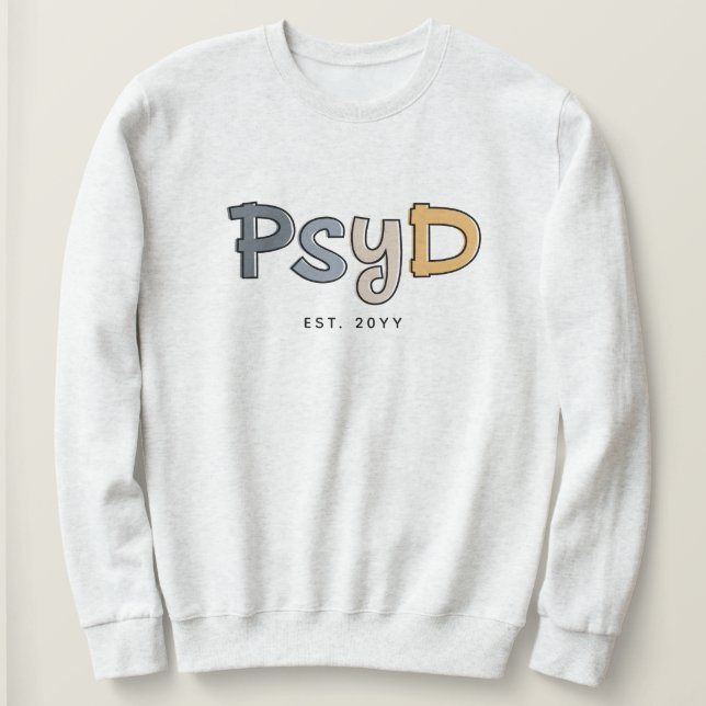 Sudadera Personalizado PsyD Médica de Psicóloga (Anverso del diseño)