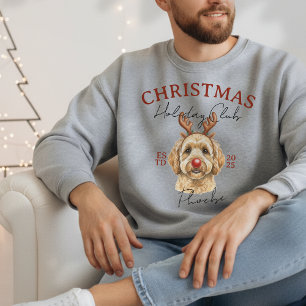 Sudadera Personalizado Raza de Perro Navidades Holiday Club