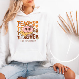 Sudadera Personalizado Retro Fall Profesor Halloween