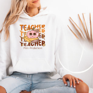 Sudadera Personalizado Retro Fall Profesor Halloween