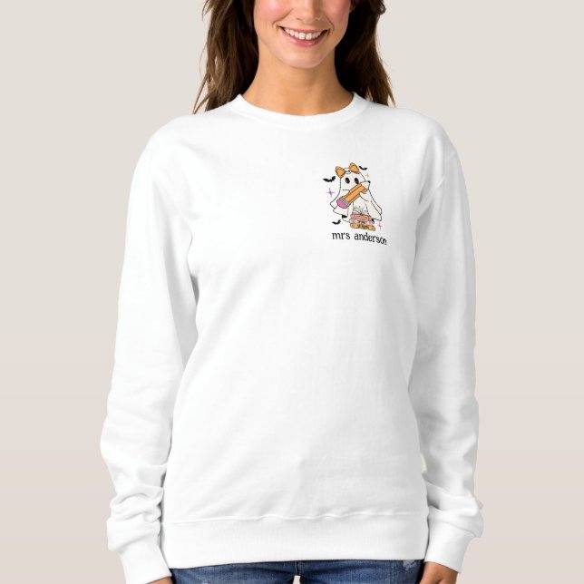 Sudadera Personalizado Retro Spooky Teacher Club (Anverso)