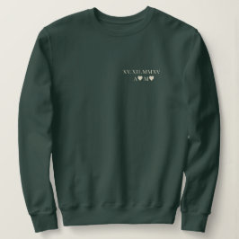 Sudadera Personalizado Romano Numeral Fecha Aniversario Ver