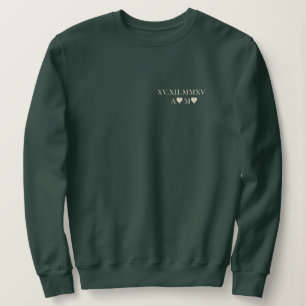 Sudadera Personalizado Romano Numeral Fecha Aniversario Ver