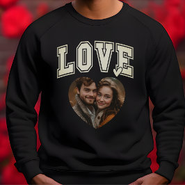 Sudadera Personalizado romántico Valentine Heart Photo mens