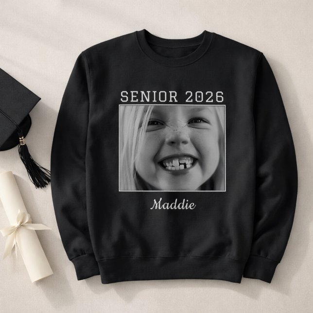 Sudadera Personalizado Senior 2026 Foto personalizada de gr (Subido por el creador)
