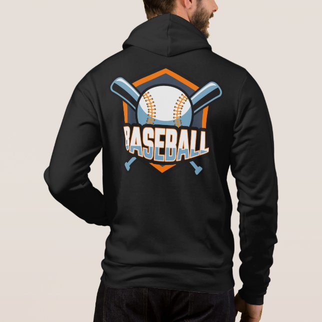 Sudadera Personalizado Texto Béisbol (Reverso)