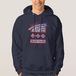 Sudadera Personalizado USA 250–Marquesina Retro Patriótica