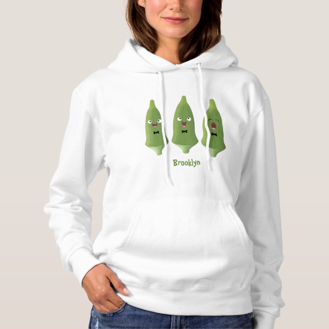 Sudadera Personalizado vegetal de okra cantante (Anverso)
