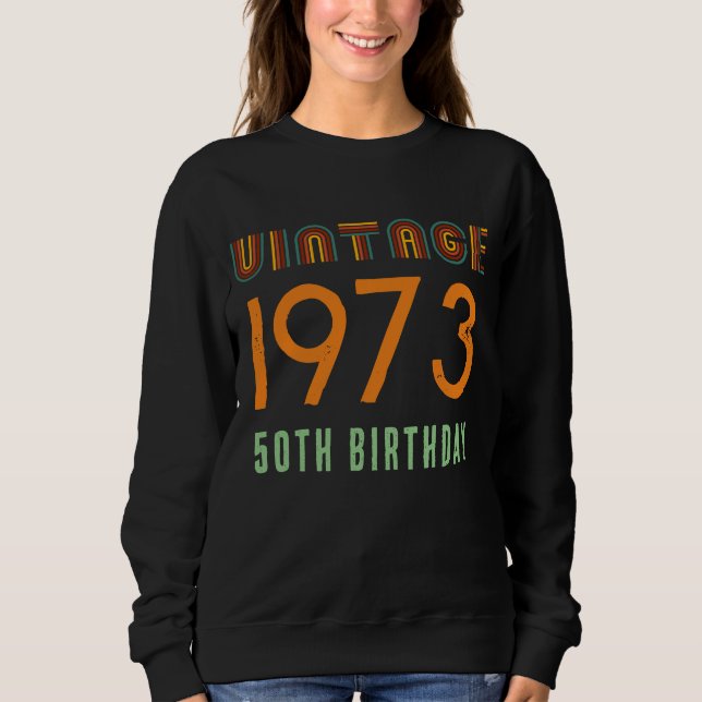 SUDADERA PERSONALIZADO VINTAGE CUMPLEAÑOS DE EDAD DE CUMPLE (Anverso)