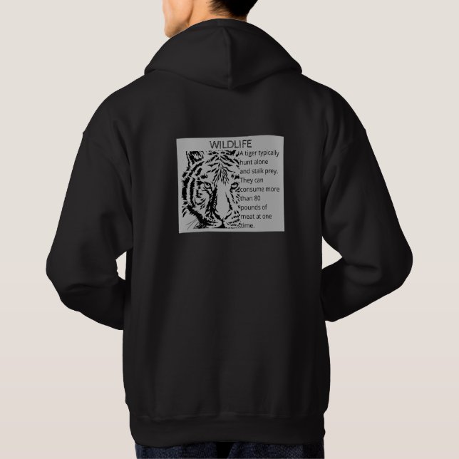 Sudadera Personalizado Wildlife asombrosos tigres poderosos (Reverso)