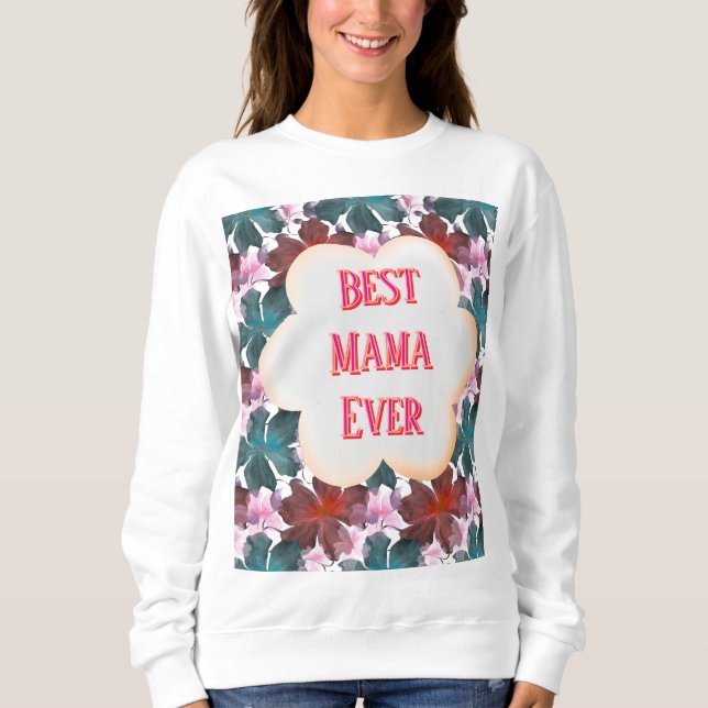 Sudadera Personalizado y floral acuarela personalizada  (Anverso)