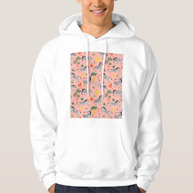 Sudadera Personalizado Zebras Gracioso Patrón sin Marea (Anverso)