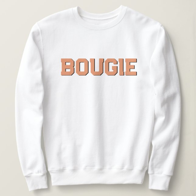Sudadera Personalizar al Naranja de Retro 70 BOUGIE (Anverso del diseño)