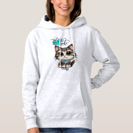Sudadera Personalizar el nombre de tu gato, el gato puede c