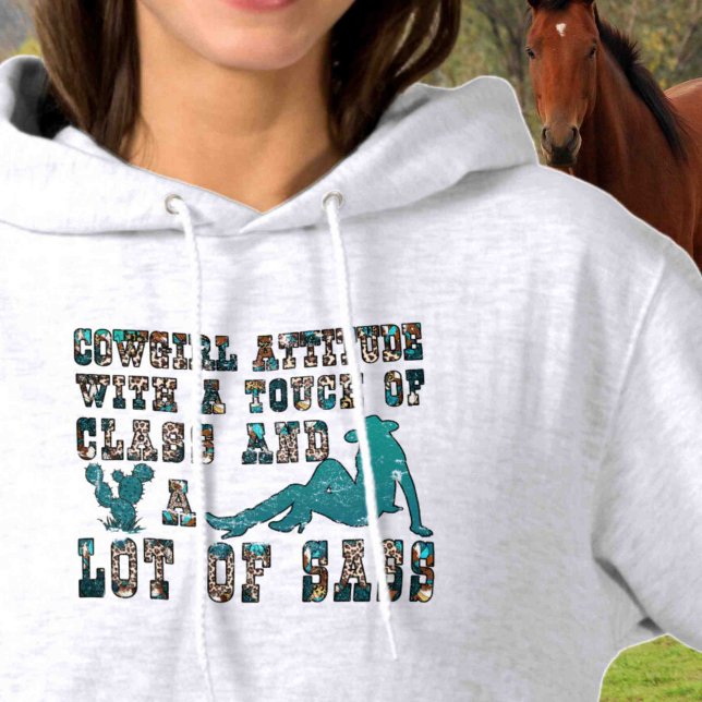 Sudadera Personalizar en la chica de la vaca del caballo tr (Subido por el creador)