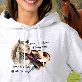 Sudadera Personalizar en la chica de la vaca del caballo tr