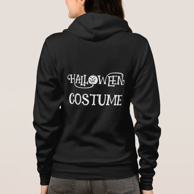 Sudadera Personalizar HALLOWEEN COSTUME para mujeres broma  (Reverso)
