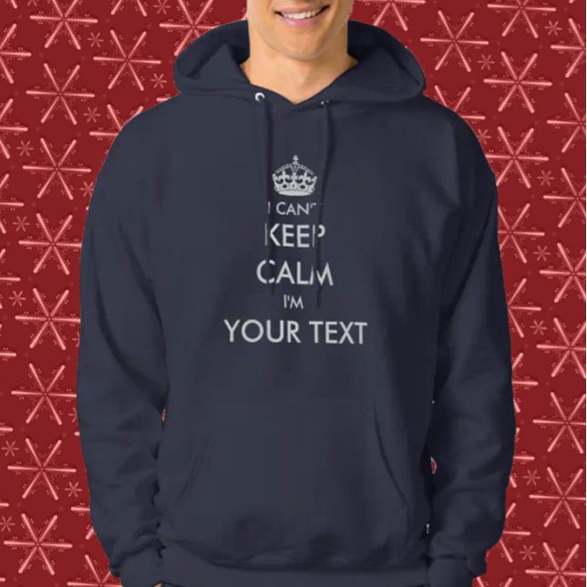 Sudadera Personalizar No puedo mantener la calma (I can't Keep Calm Christmas)