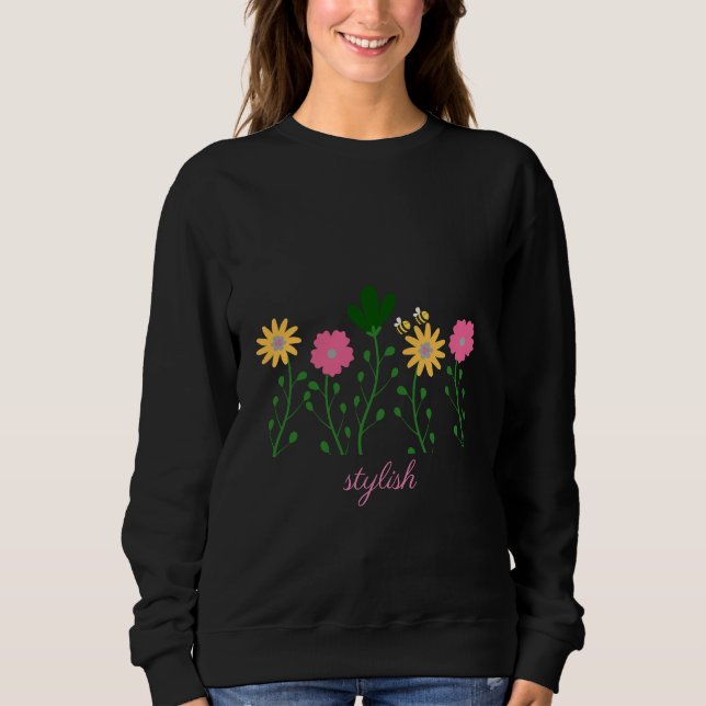 Sudadera Personalizares florales de primavera y verano (Anverso)