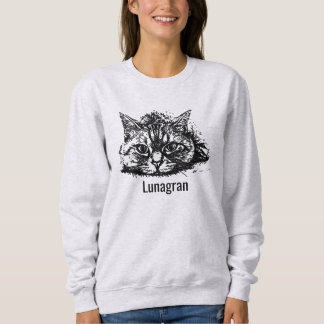 Sudadera Personalize Black Ash Cat Mom Cute Funny Pet Photo
