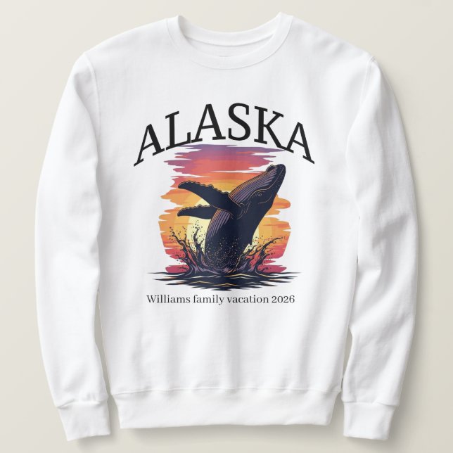 Sudadera Personalized Alaska family vacation  (Anverso del diseño)