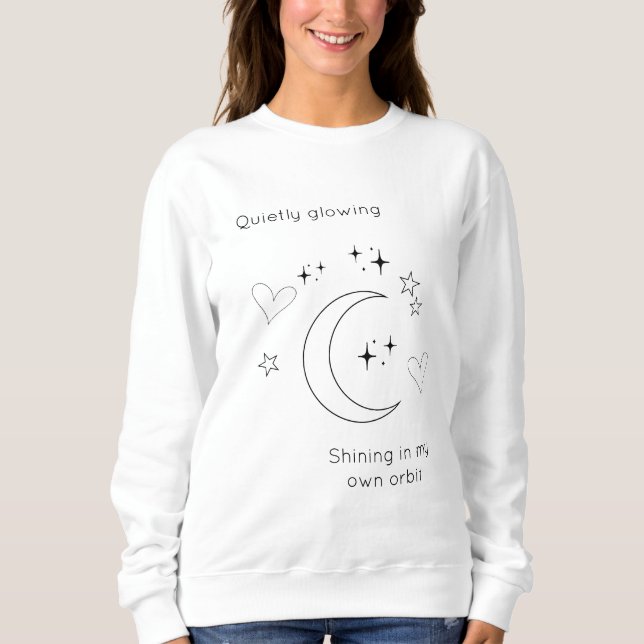Sudadera Personalized Celestial Design White Sweatshirt (Anverso)