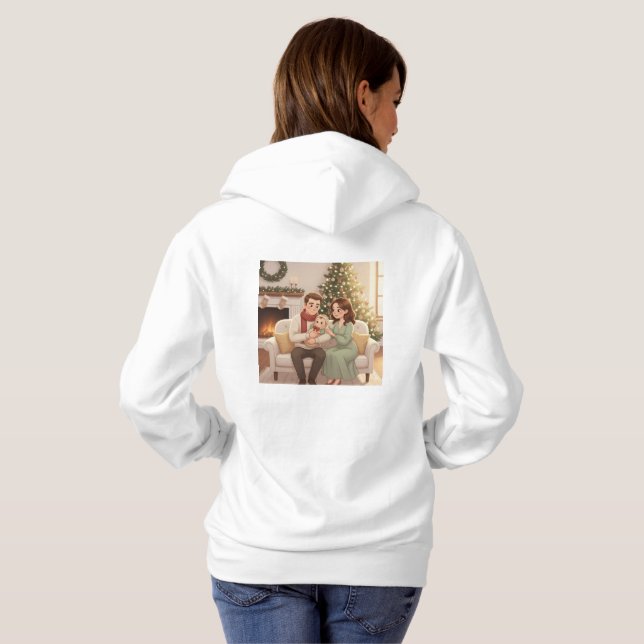 Sudadera Personalized Child’s First Christmas Hoodie (Reverso completo)
