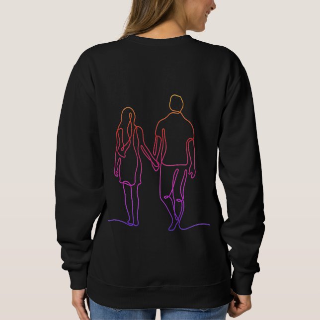 Sudadera Personalized Couple Sweatshirt  (Reverso)