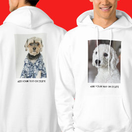 Sudadera Personalized Double Sided Photo Text 