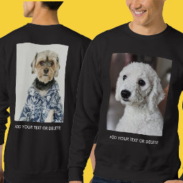 Sudadera Personalized Double Sided Photo Text 