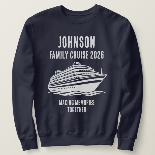 Sudadera Personalized Editable Text Cruise Holiday Merch (Anverso del diseño)