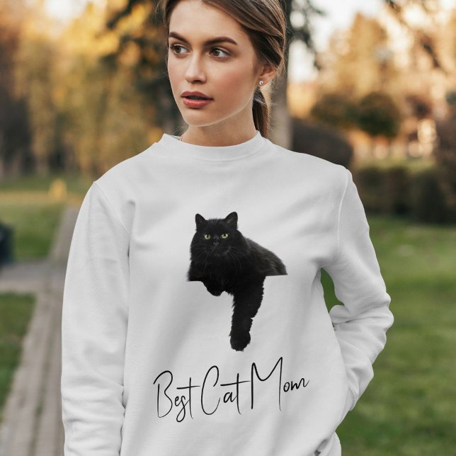 Sudadera Personalized Funny Black Cat Quote Pet Mom Ash (Subido por el creador)