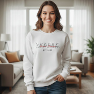 Sudadera Personalized Mama Hoodie with Name and Year