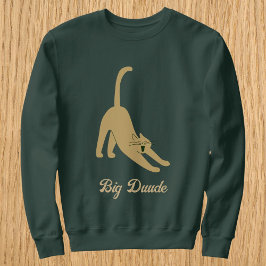 Sudadera Personalized Modern Pet Humor Classy Green Cat Mom