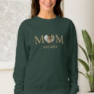 Sudadera Personalized mom and dad photo sweatshirt, custom 