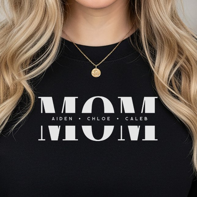 Sudadera Personalized MOM Kids’ Names, Modern Chic Mom Gift (Subido por el creador)