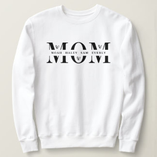 Sudadera Personalized Mom Sweatshirt With Kids Names Gift