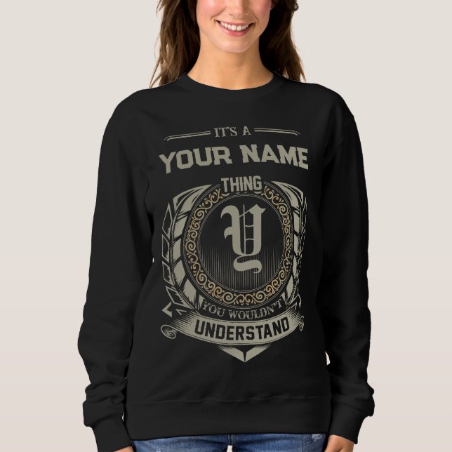 Sudadera Personalized Name Shirt, Custom Family Name (Anverso)