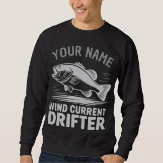 Sudadera Personalized Name Wind Current Drifter Bass Fish
