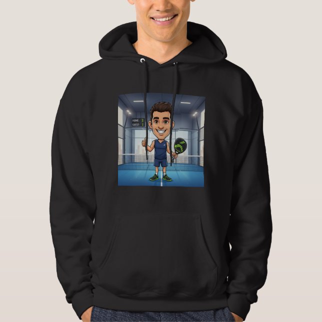 Sudadera Personalized Paddle Player Cartoon Caricature (Anverso)