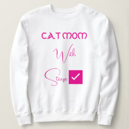 Sudadera Personalized Pet Lover Pink Script Funny Cat Mom