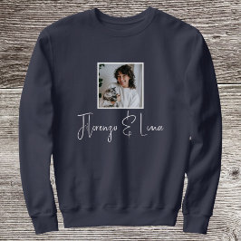 Sudadera Personalized Pet Lovers Photo Script Name Cat Mom
