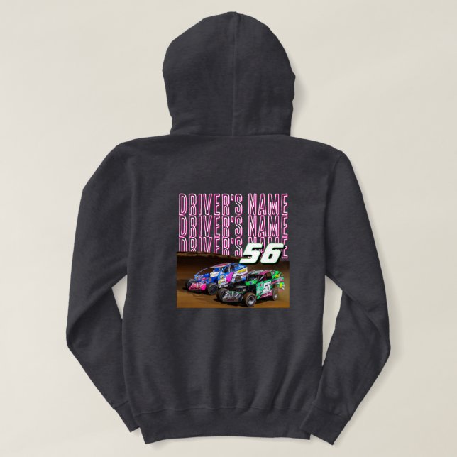 Sudadera Personalized Race Car Name Number (Reverso del diseño)