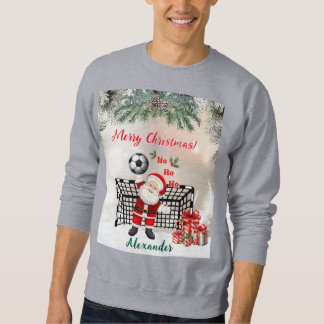 Sudadera Personalized Santa Soccer Christmas Santa Soccer